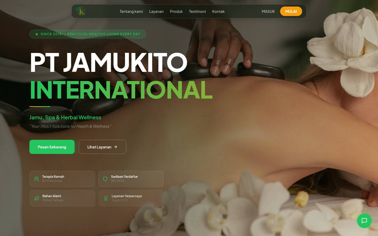 Jamu Kito Internasional — Custom ERP — Custom Herbal Supply Chain & Batch Tracking
